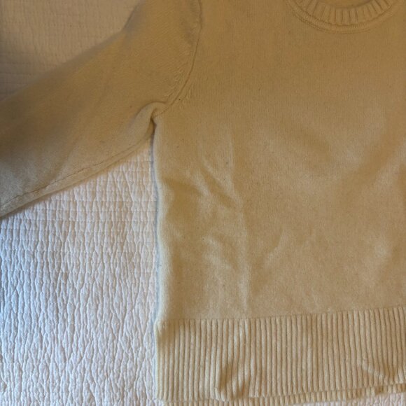Theory 100% Cashmere Ivory Crewneck Sweater – Women’s M - Picture 5 of 11